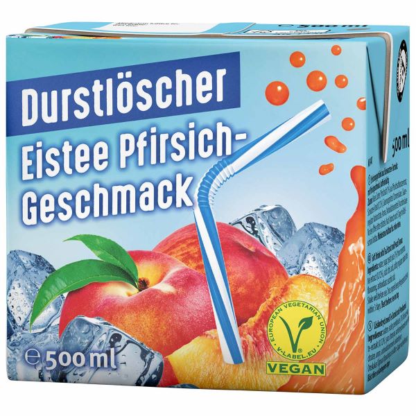 QuickVit - Durstlöscher Eistee mit Pfirisch (500ml)